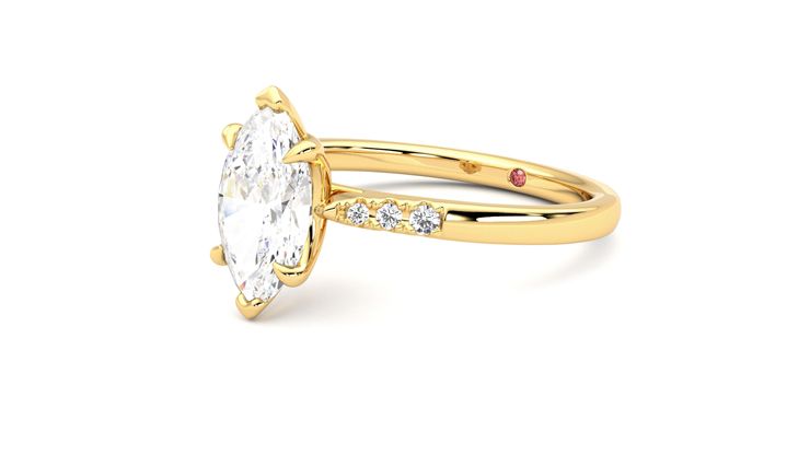 Taylor & Hart Lissome Marquise Engagement Ring 360 degree image 24