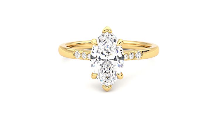 Taylor & Hart Lissome Marquise Engagement Ring 360 degree image 29