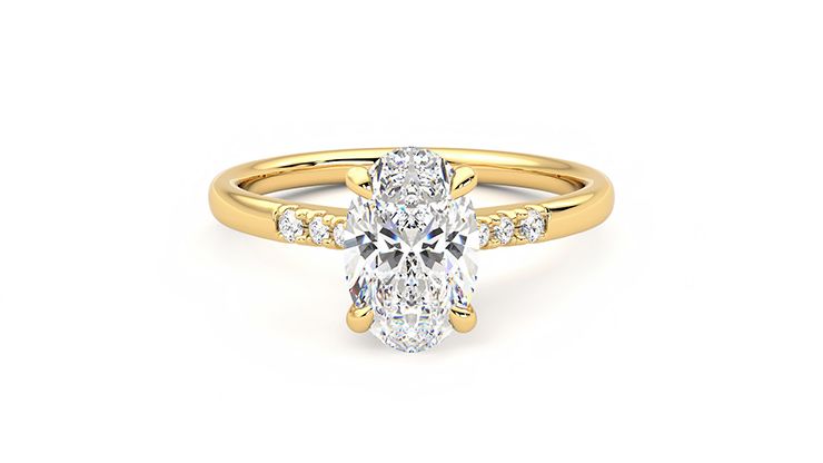 Taylor & Hart Lissome Oval Engagement Ring 360 degree image 0
