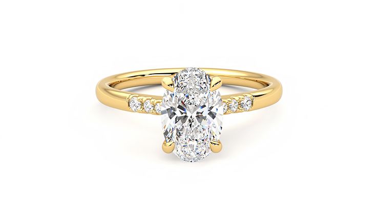 Taylor & Hart Lissome Oval Engagement Ring 360 degree image 1