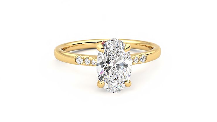 Taylor & Hart Lissome Oval Engagement Ring 360 degree image 2
