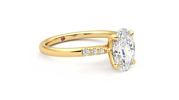 Taylor & Hart Lissome Oval Engagement Ring 360 degree image 6