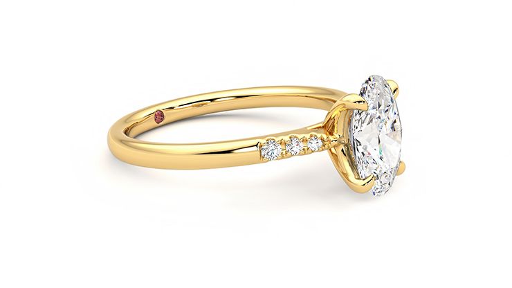 Taylor & Hart Lissome Oval Engagement Ring 360 degree image 7
