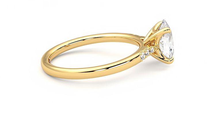 Taylor & Hart Lissome Oval Engagement Ring 360 degree image 10