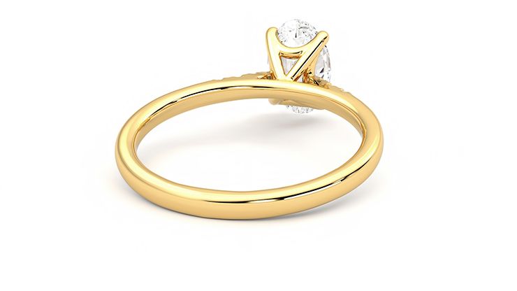 Taylor & Hart Lissome Oval Engagement Ring 360 degree image 14