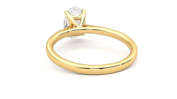 Taylor & Hart Lissome Oval Engagement Ring 360 degree image 16