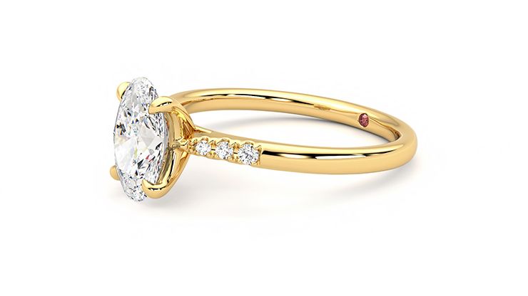 Taylor & Hart Lissome Oval Engagement Ring 360 degree image 23
