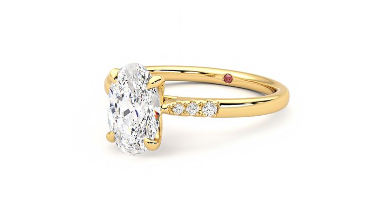Taylor & Hart Lissome Oval Engagement Ring 360 degree image 25