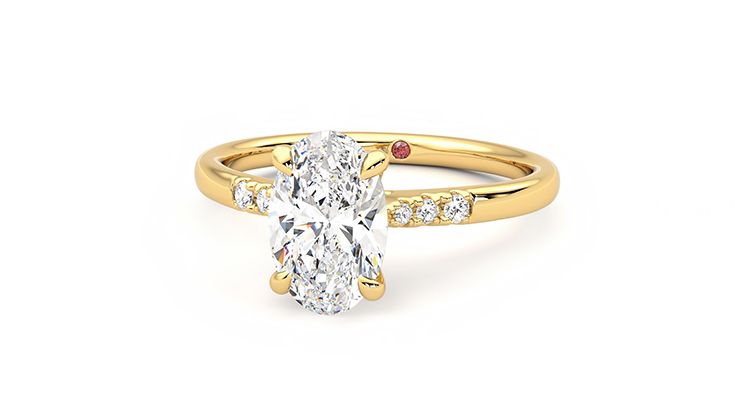 Taylor & Hart Lissome Oval Engagement Ring 360 degree image 27