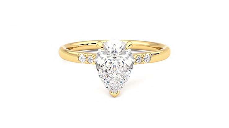 Taylor & Hart Lissome Pear Engagement Ring 360 degree image 0
