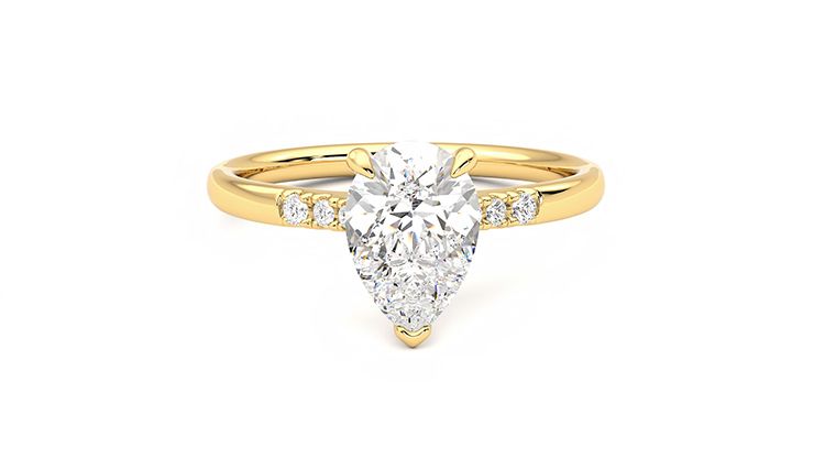 Taylor & Hart Lissome Pear Engagement Ring 360 degree image 1