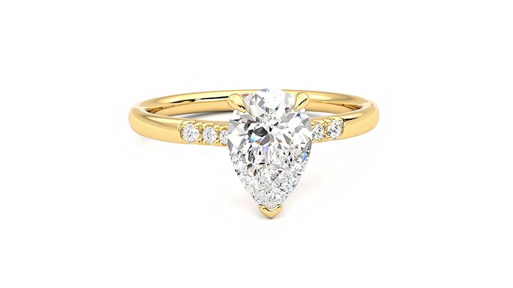 Taylor & Hart Lissome Pear Engagement Ring 360 degree image 2