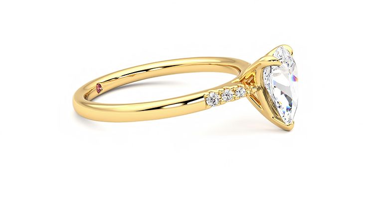 Taylor & Hart Lissome Pear Engagement Ring 360 degree image 8