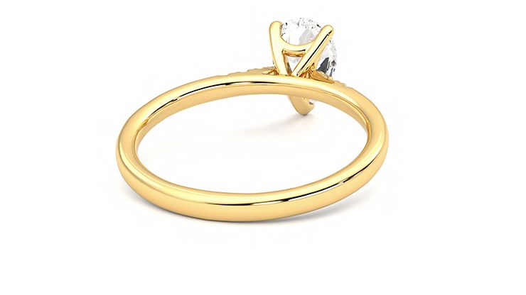 Taylor & Hart Lissome Pear Engagement Ring 360 degree image 14