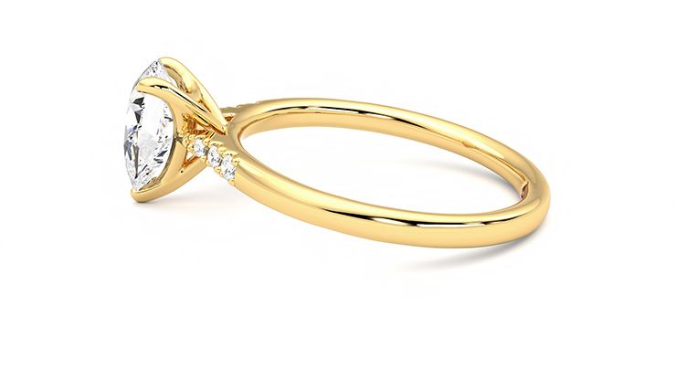 Taylor & Hart Lissome Pear Engagement Ring 360 degree image 20