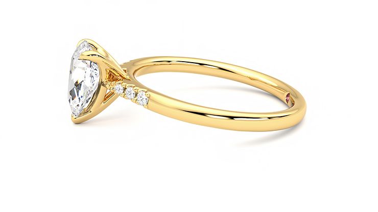 Taylor & Hart Lissome Pear Engagement Ring 360 degree image 21