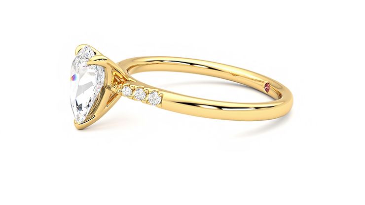 Taylor & Hart Lissome Pear Engagement Ring 360 degree image 22
