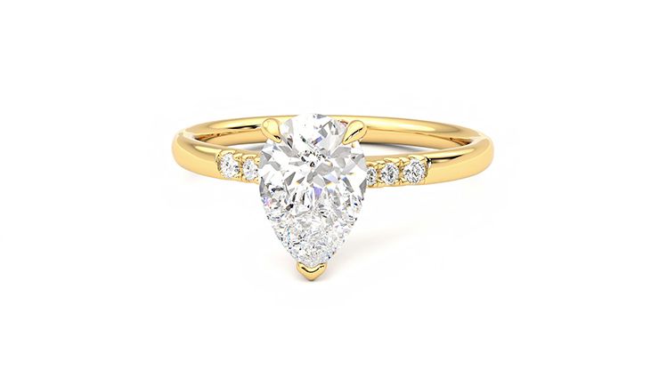 Taylor & Hart Lissome Pear Engagement Ring 360 degree image 28