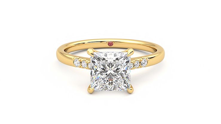 Taylor & Hart Lissome Princess Engagement Ring 360 degree image 0