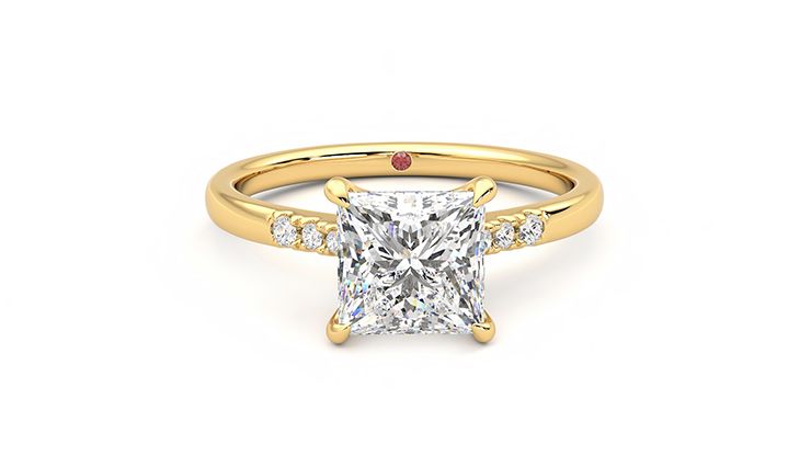 Taylor & Hart Lissome Princess Engagement Ring 360 degree image 1