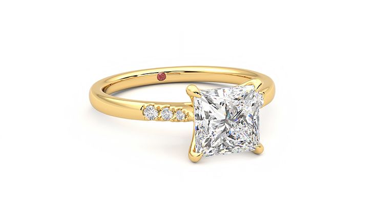 Taylor & Hart Lissome Princess Engagement Ring 360 degree image 4