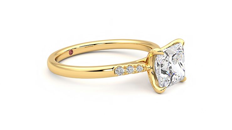 Taylor & Hart Lissome Princess Engagement Ring 360 degree image 7