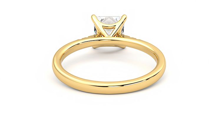 Taylor & Hart Lissome Princess Engagement Ring 360 degree image 15