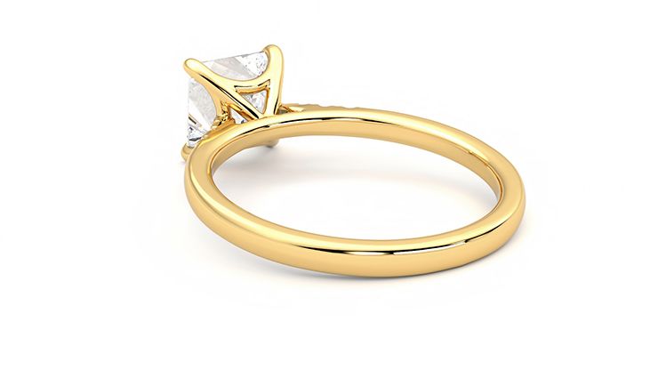 Taylor & Hart Lissome Princess Engagement Ring 360 degree image 17