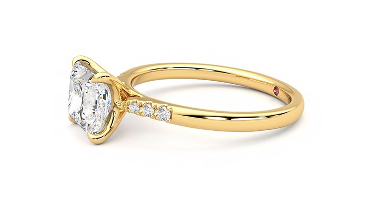Taylor & Hart Lissome Princess Engagement Ring 360 degree image 22