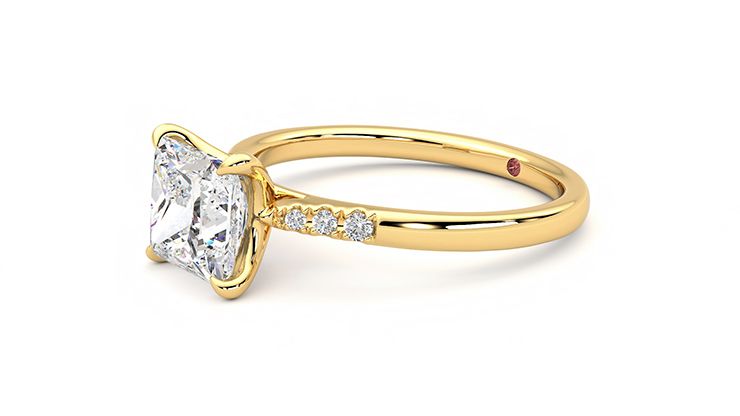 Taylor & Hart Lissome Princess Engagement Ring 360 degree image 23