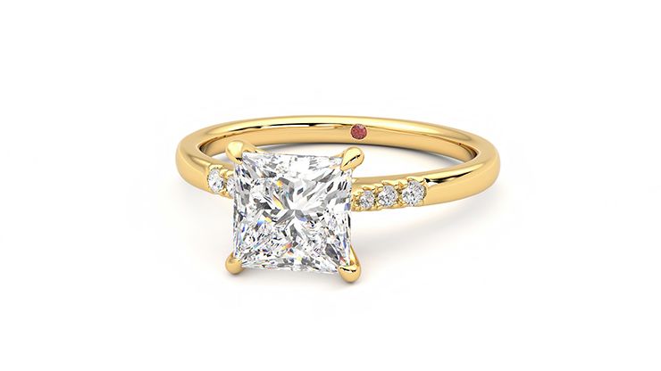 Taylor & Hart Lissome Princess Engagement Ring 360 degree image 27