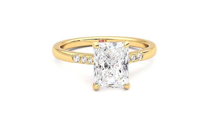 Taylor & Hart Lissome Radiant Engagement Ring 360 degree image 2