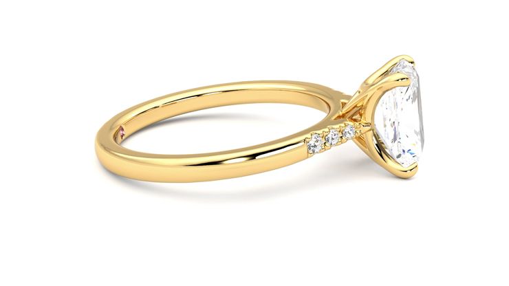 Taylor & Hart Lissome Radiant Engagement Ring 360 degree image 9