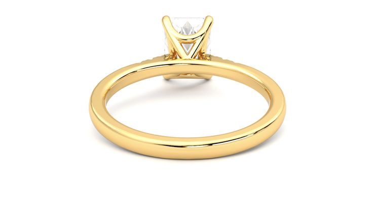 Taylor & Hart Lissome Radiant Engagement Ring 360 degree image 15