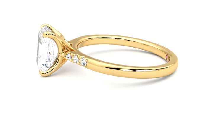 Taylor & Hart Lissome Radiant Engagement Ring 360 degree image 21