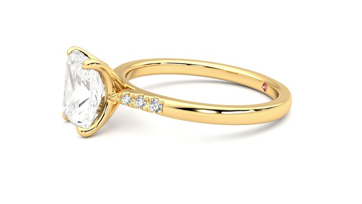 Taylor & Hart Lissome Radiant Engagement Ring 360 degree image 22