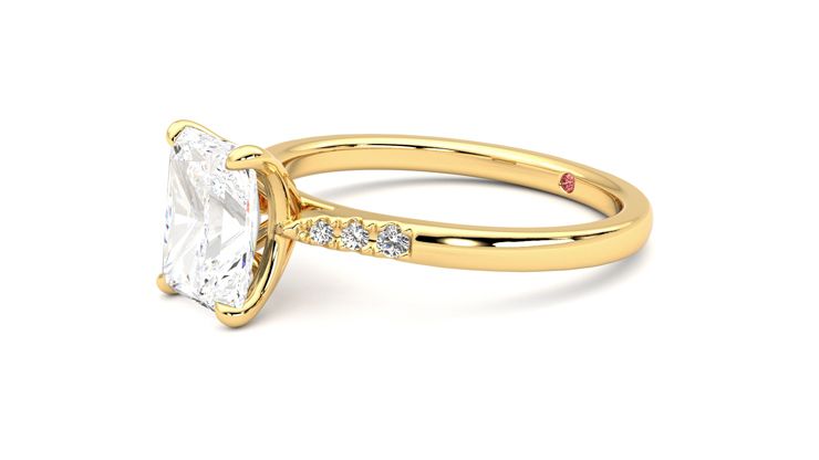 Taylor & Hart Lissome Radiant Engagement Ring 360 degree image 23