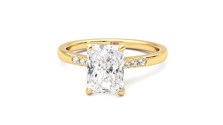 Taylor & Hart Lissome Radiant Engagement Ring 360 degree image 28