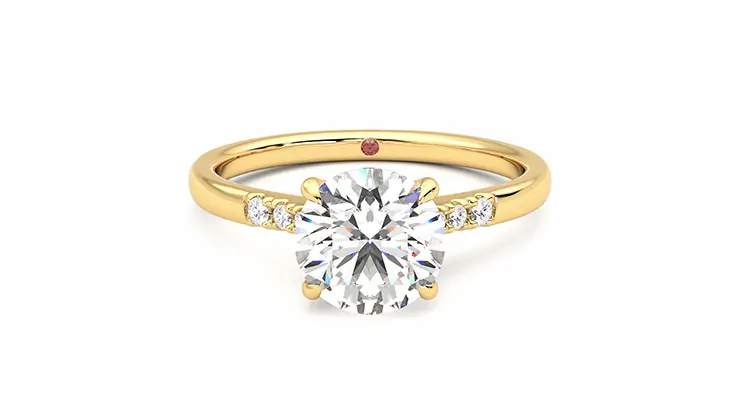Taylor & Hart Lissome Round Engagement Ring 360 detail 01