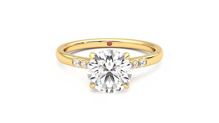 Taylor & Hart Lissome Round Engagement Ring 360 degree image 0