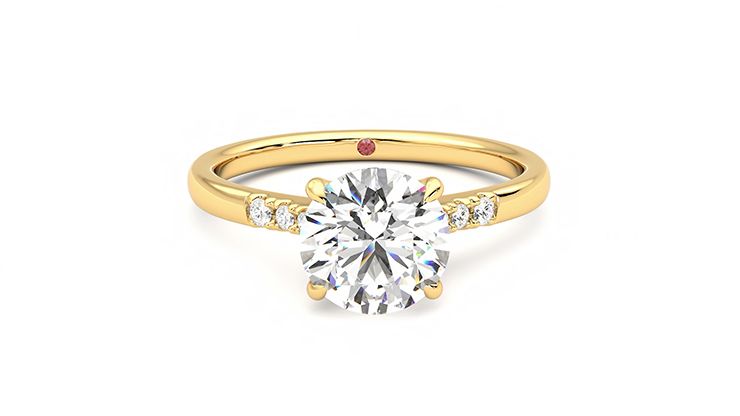 Taylor & Hart Lissome Round Engagement Ring 360 degree image 1