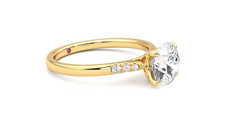 Taylor & Hart Lissome Round Engagement Ring 360 degree image 7