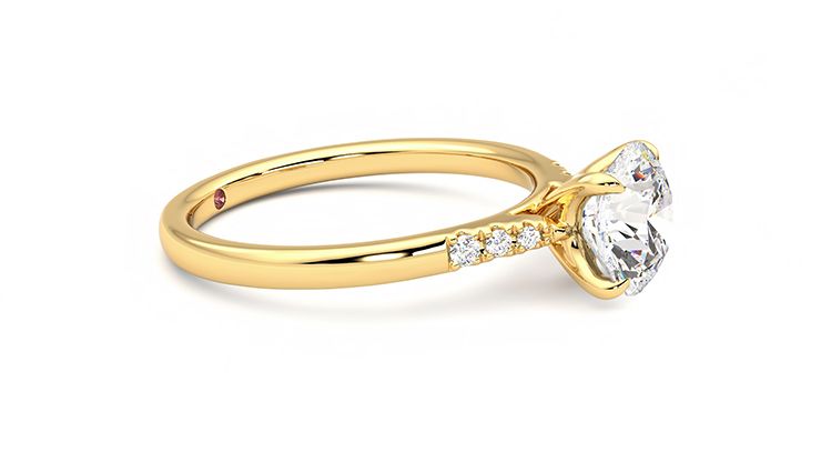 Taylor & Hart Lissome Round Engagement Ring 360 degree image 8