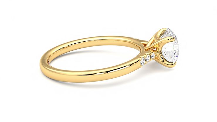 Taylor & Hart Lissome Round Engagement Ring 360 degree image 10
