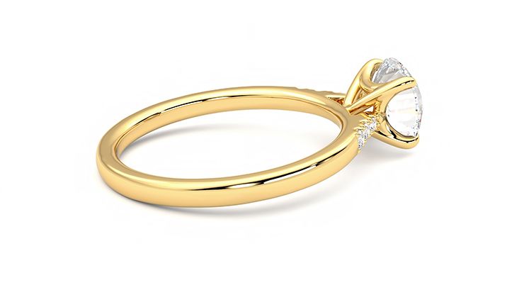 Taylor & Hart Lissome Round Engagement Ring 360 degree image 11