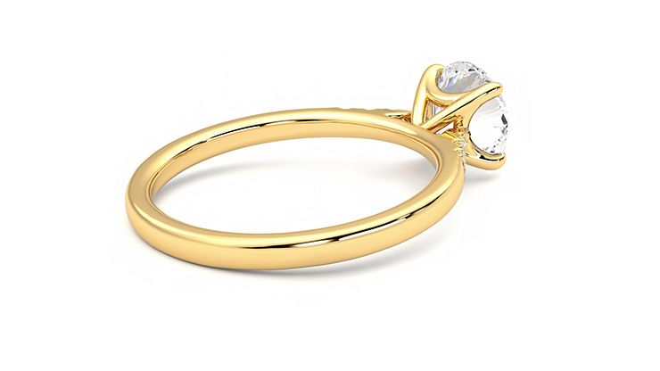 Taylor & Hart Lissome Round Engagement Ring 360 degree image 12