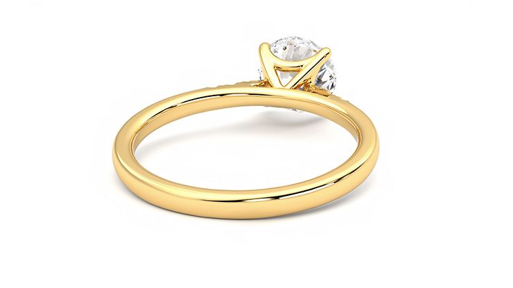 Taylor & Hart Lissome Round Engagement Ring 360 degree image 14