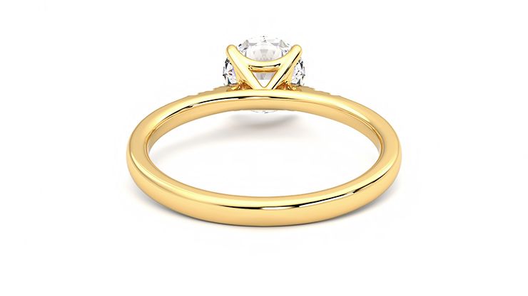 Taylor & Hart Lissome Round Engagement Ring 360 degree image 15