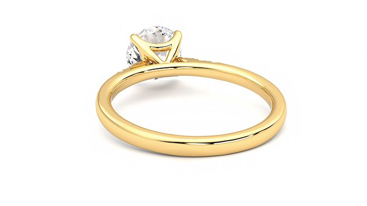 Taylor & Hart Lissome Round Engagement Ring 360 degree image 16