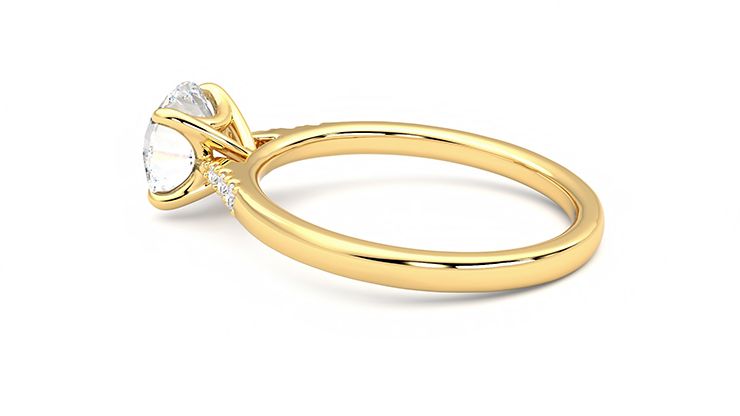 Taylor & Hart Lissome Round Engagement Ring 360 degree image 19